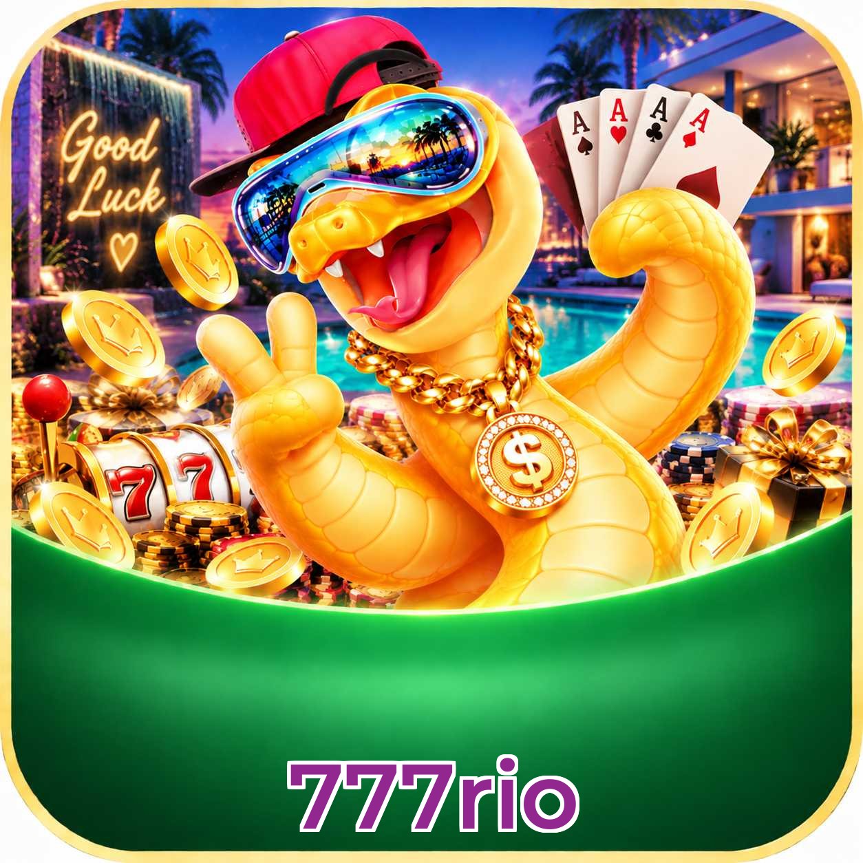 Aplicativo 777rio para Android e iOS com interface completa
